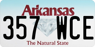 AR license plate 357WCE