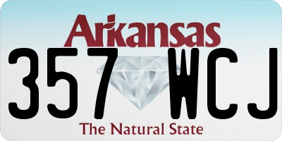 AR license plate 357WCJ