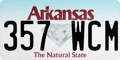 AR license plate 357WCM