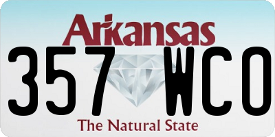 AR license plate 357WCO