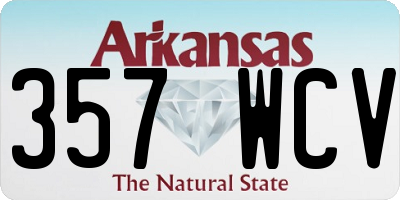 AR license plate 357WCV