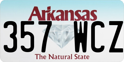 AR license plate 357WCZ