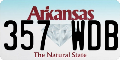AR license plate 357WDB