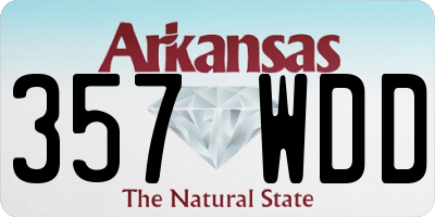 AR license plate 357WDD