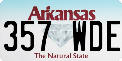 AR license plate 357WDE