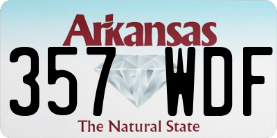 AR license plate 357WDF