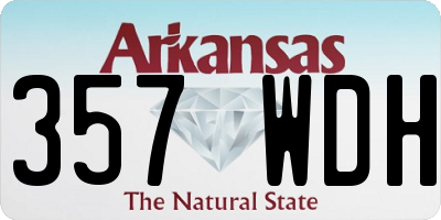 AR license plate 357WDH