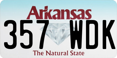 AR license plate 357WDK