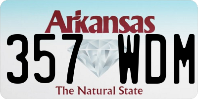 AR license plate 357WDM