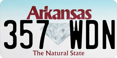 AR license plate 357WDN