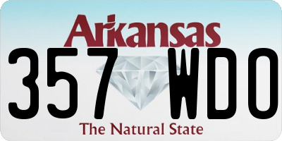 AR license plate 357WDO