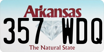 AR license plate 357WDQ