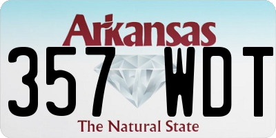 AR license plate 357WDT
