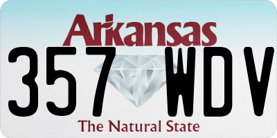 AR license plate 357WDV