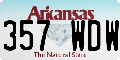 AR license plate 357WDW