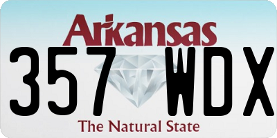 AR license plate 357WDX