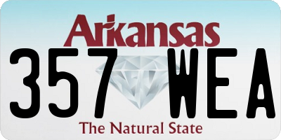 AR license plate 357WEA