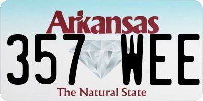 AR license plate 357WEE