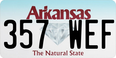 AR license plate 357WEF