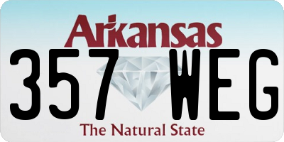 AR license plate 357WEG
