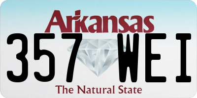 AR license plate 357WEI