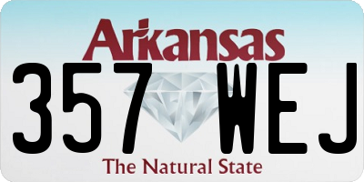 AR license plate 357WEJ