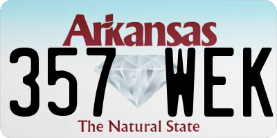AR license plate 357WEK
