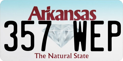 AR license plate 357WEP