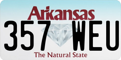 AR license plate 357WEU
