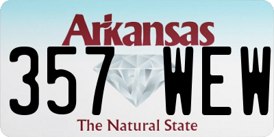 AR license plate 357WEW