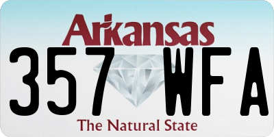 AR license plate 357WFA