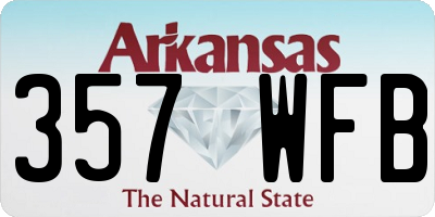 AR license plate 357WFB