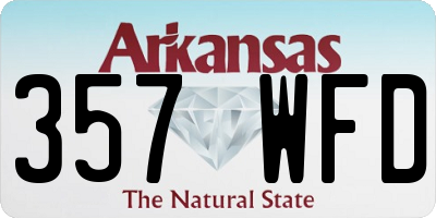 AR license plate 357WFD