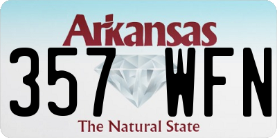 AR license plate 357WFN