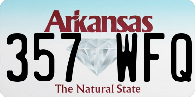 AR license plate 357WFQ