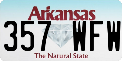 AR license plate 357WFW