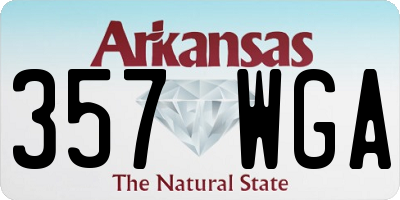 AR license plate 357WGA