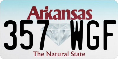 AR license plate 357WGF