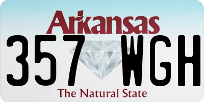 AR license plate 357WGH