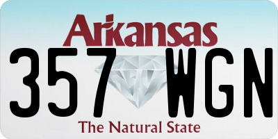 AR license plate 357WGN