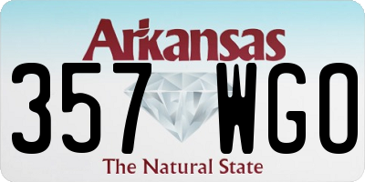 AR license plate 357WGO