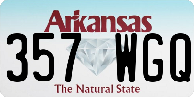 AR license plate 357WGQ