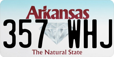 AR license plate 357WHJ