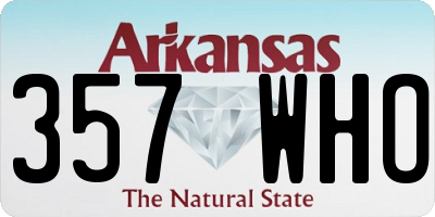 AR license plate 357WHO