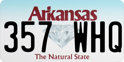 AR license plate 357WHQ