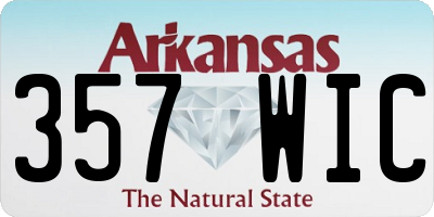 AR license plate 357WIC