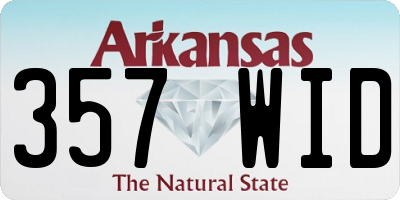 AR license plate 357WID