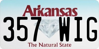 AR license plate 357WIG