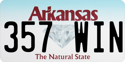 AR license plate 357WIN