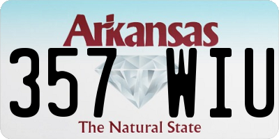 AR license plate 357WIU